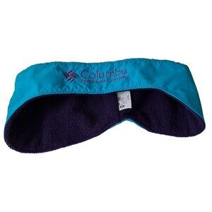VTG Columbia Green & Purple Fleece Lined Headband Ear Warmer LOGO USA Made L/XL